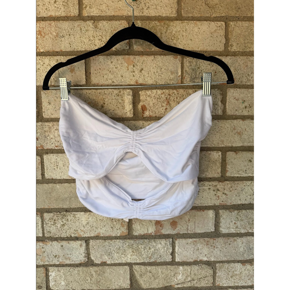Susana Monaco Women’s White Strapless Tube Top w/ Cut-Out Size XL NWT